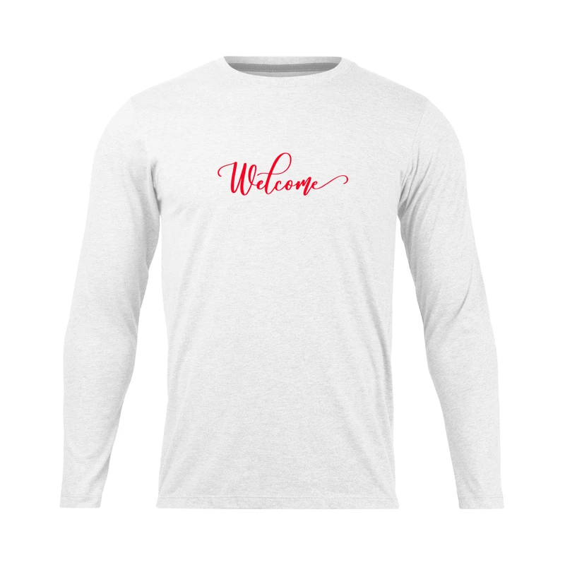 تی شرت آستین بلند مردانه مدل welcome کد 0842