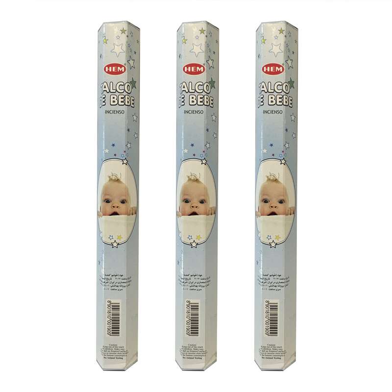 عود خوشبو کننده هم مدل Baby Powder بسته 3 عددی