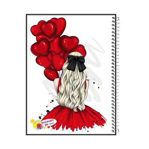 دفتر مشق 60 برگ گلبرگ مدل دخترانه فانتزی کد 437