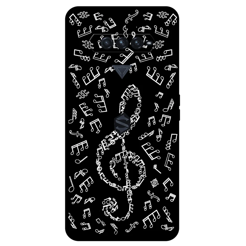 کاور مگافون طرح نوت موسیقی مدل 1370 مناسب برای گوشی موبایل شیائومی Black Shark 4 / 4 Pro