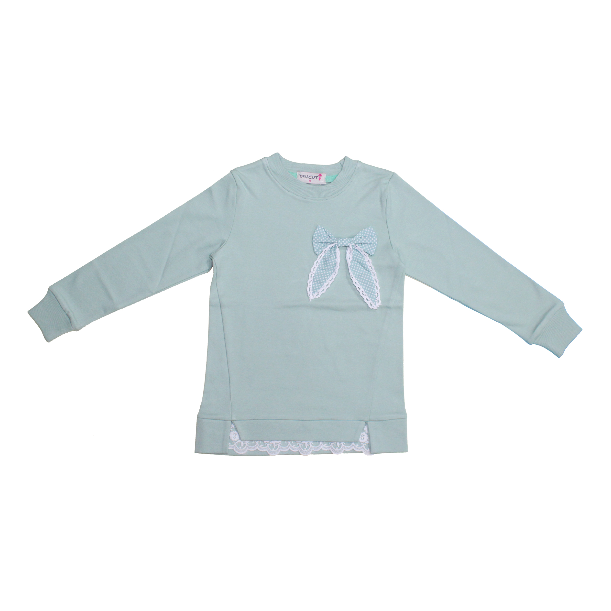 سویشرت دخترانه مدل 20288 رنگ سبز