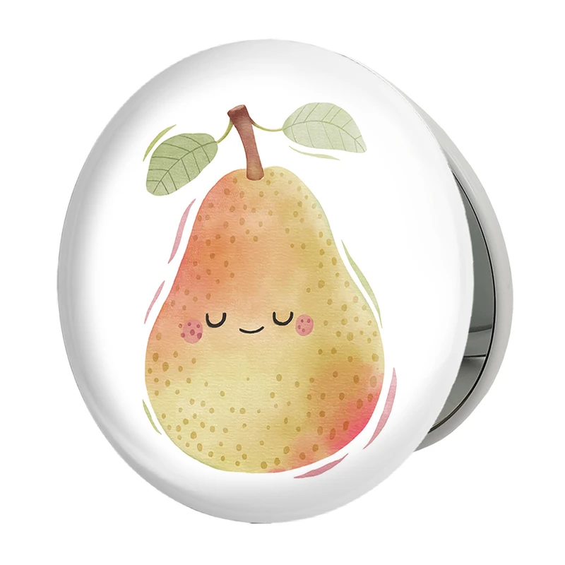 آینه جیبی خندالو طرح گلابی مدل تاشو کد 28410 