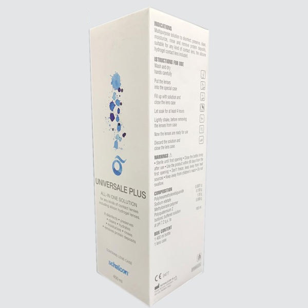 محلول شستشوی لنز شالکون مدل Universal Plus حجم 400 میلی لیتر مجموعه 2 عددی