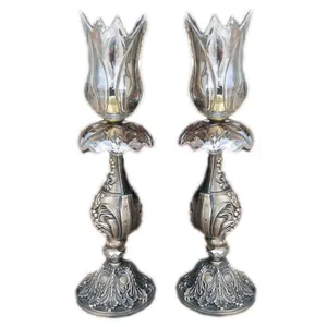 شمعدان مدل لاله خورشیدی کد D12  بسته دو عددی