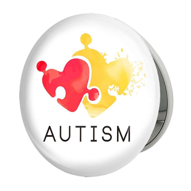 آینه جیبی خندالو طرح اتیسم Autism مدل تاشو کد 26730