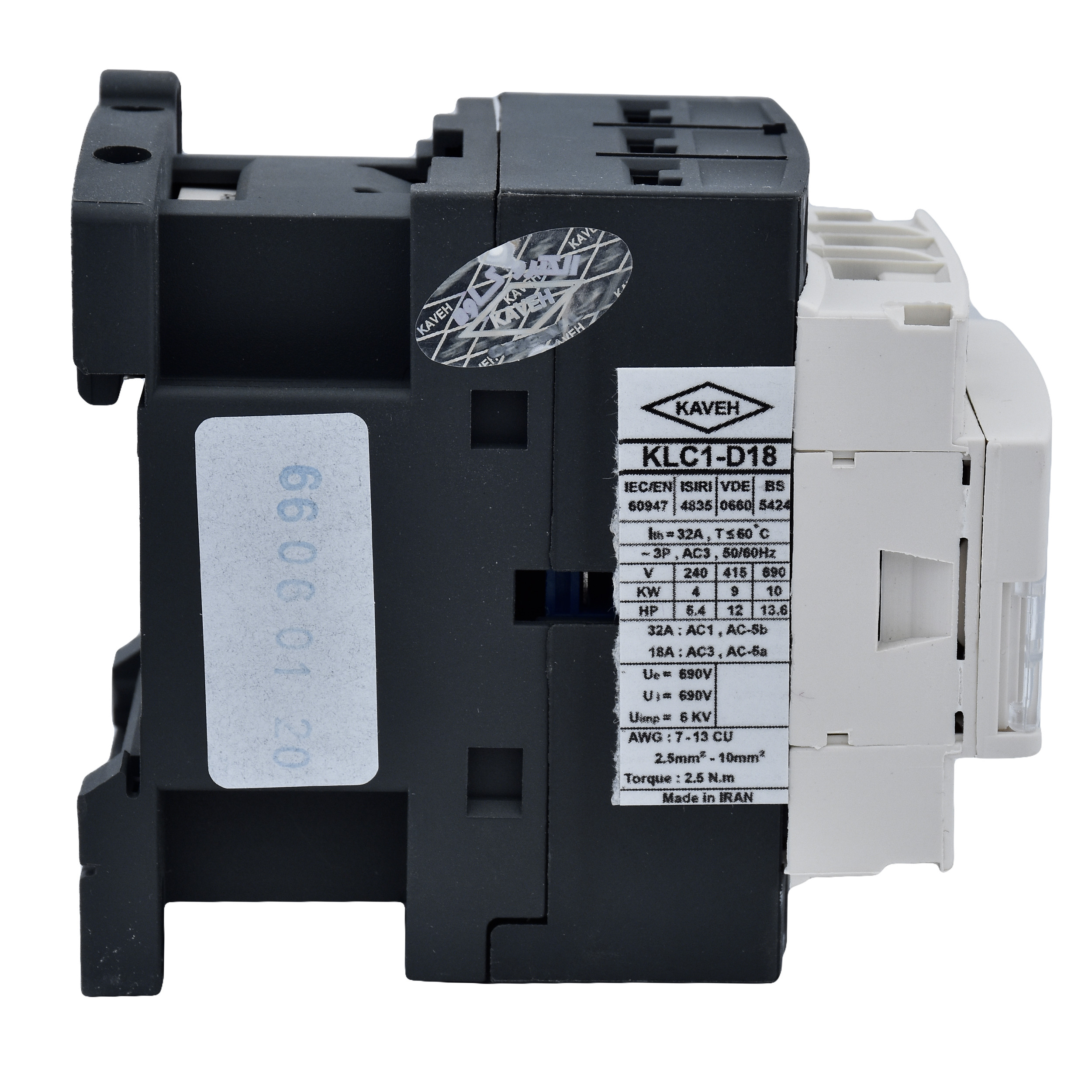 کنتاکتور سه فاز 40 آمپر کاوه مدل D40-11
