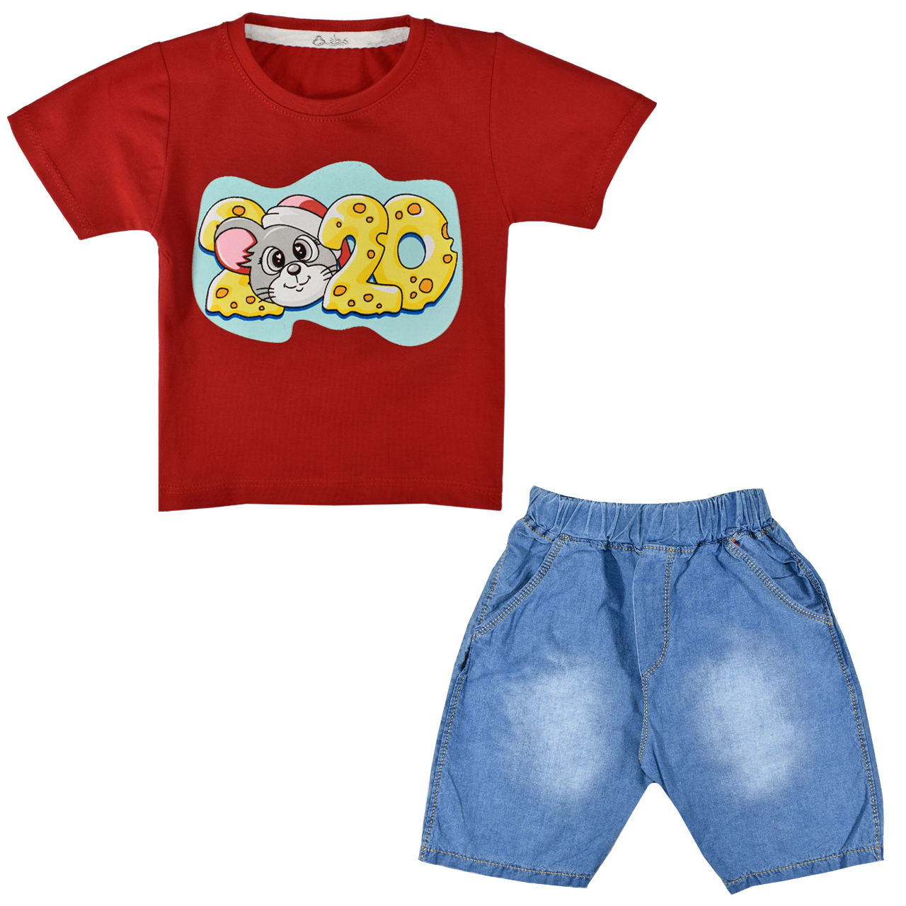 ست تیشرت و شلوارک پسرانه نیروان کد 250 -4