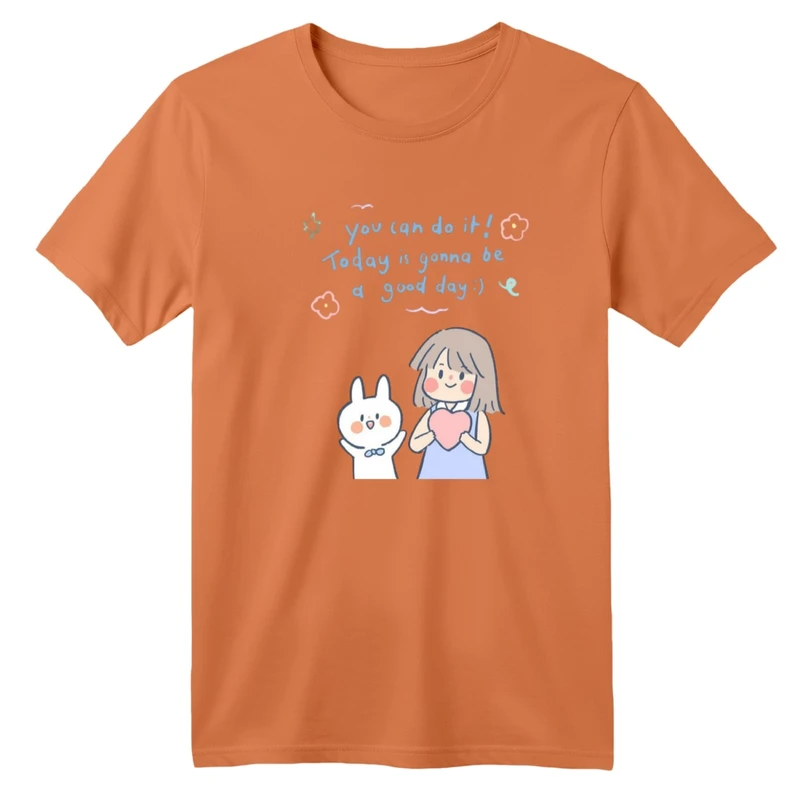 تی شرت آستین کوتاه بچگانه مدل دختر و خرگوش کد 2