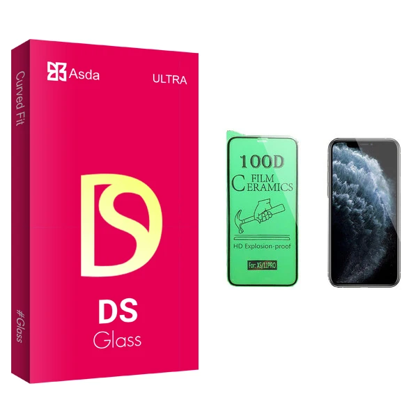 محافظ صفحه نمایش سرامیکی آسدا مدل DS مناسب برای گوشی موبایل اپل iPhone 11 Pro