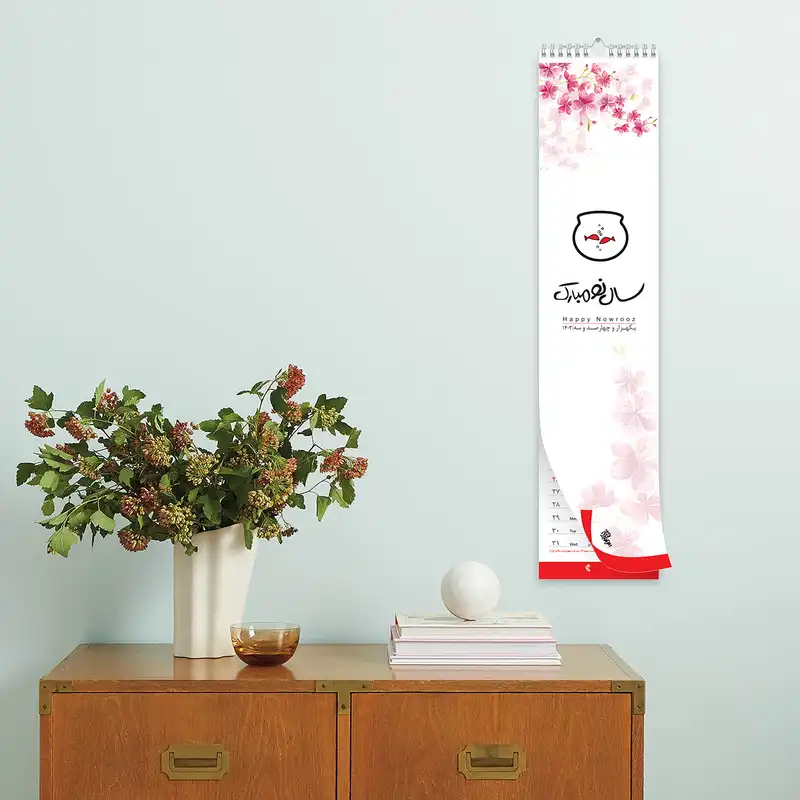 تقویم دیواری سال 1403 پدیده نقش مدل فانتزی بسته 3 عددی