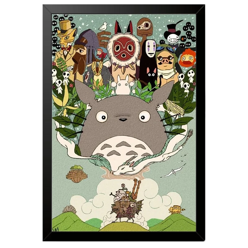 تابلو بکلیت طرح شهر اشباح مدل B-po2056 فریم مشکی