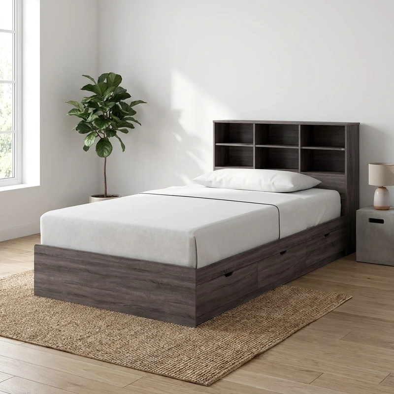 تخت خواب یک نفره اسمردیس مدل r110-mdf سایز 200*120 سانتی متر