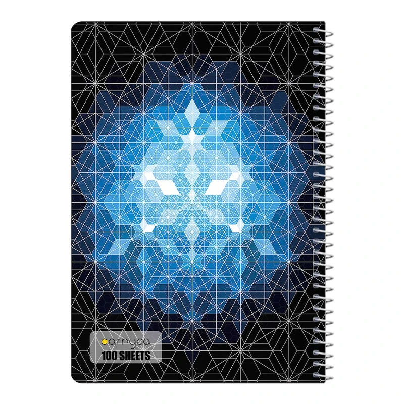 دفتر شطرنجی 100 برگ سیمی کارنیکا طرح پترن هندسی Geo Pattern کد 83509