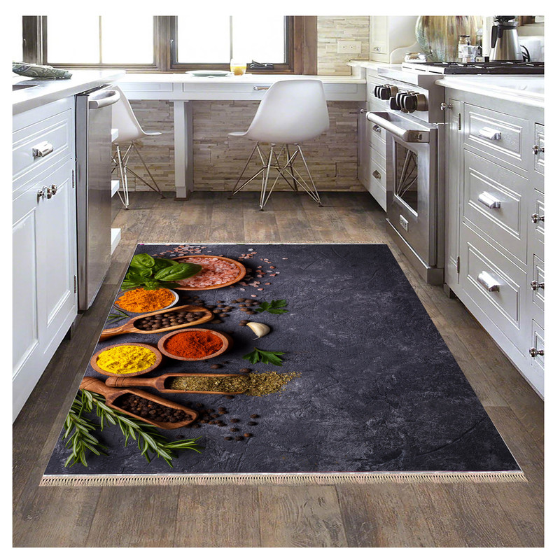 فرش پارچه ای مدل ترمزدار طرح آشپزخانه کد A322