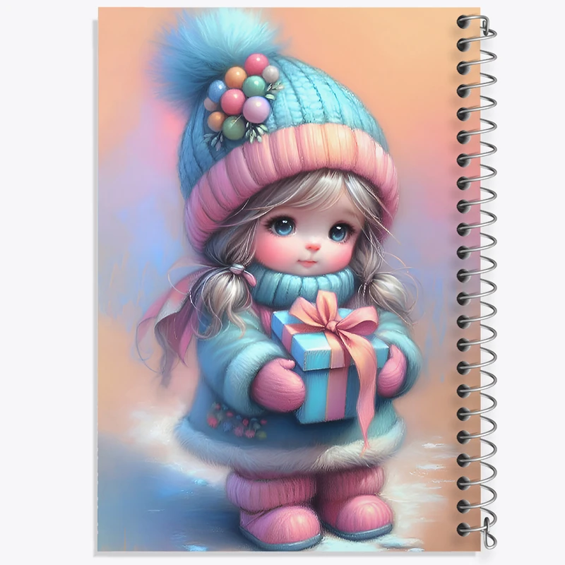 دفتر نقاشی 50 برگ خندالو طرح دختر کیوت کد F7155