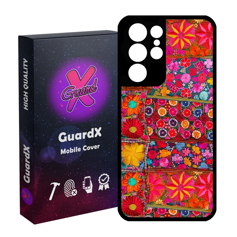 کاور گارد ایکس طرح رنگی مدل Glass10403 مناسب برای گوشی موبایل سامسونگ Galaxy S21 Ultra