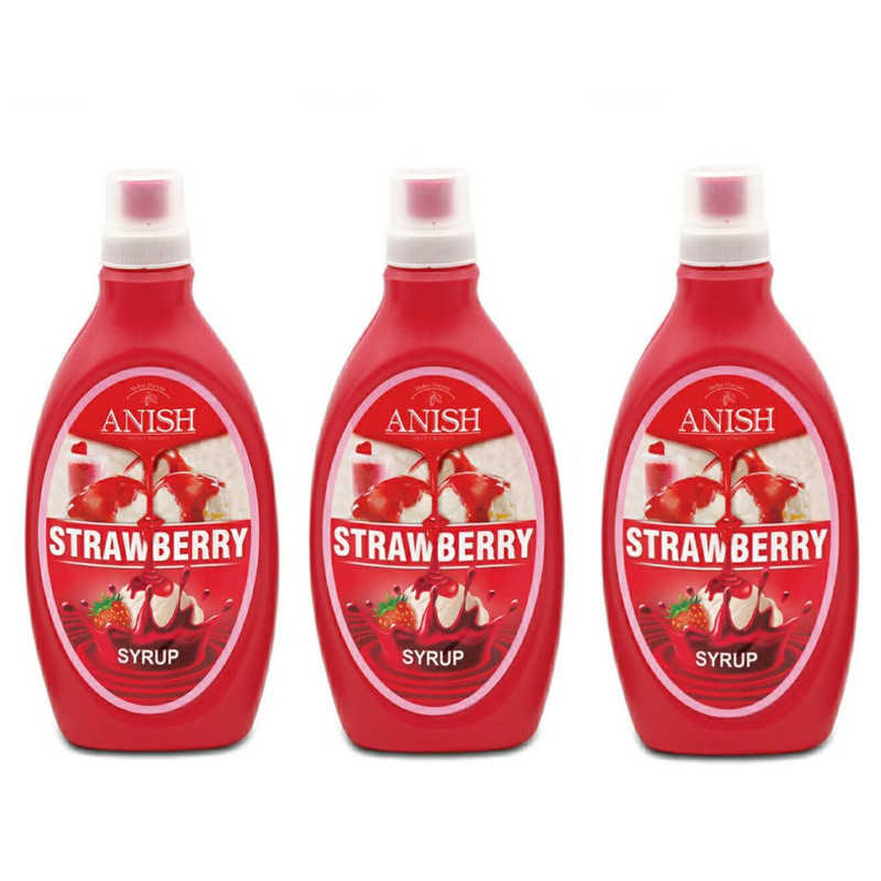 سس سیروپ توت فرنگی انیش - 500 گرم بسته 3 عددی