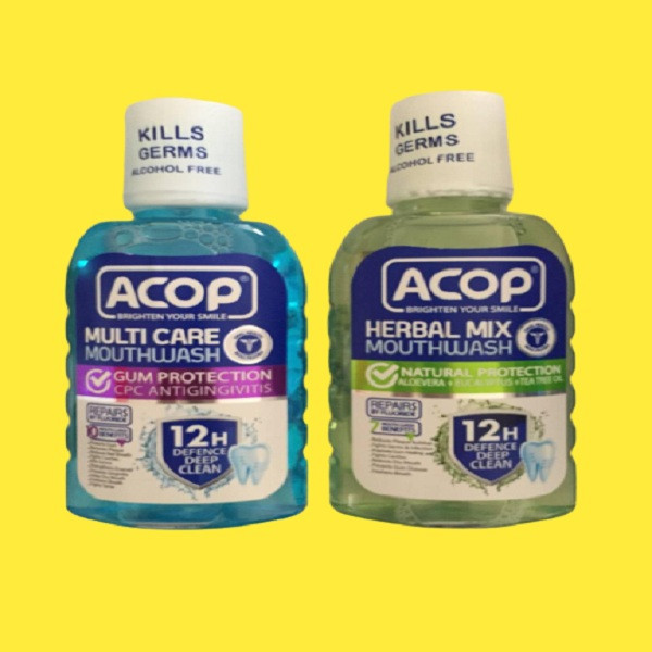 دهان شویه گیاهی آکوپ مدل HERBAL حجم 300 میلی لیتر به همراه دهان شویه آکوپ مدل Multi Care حجم 300 میلی لیتر
