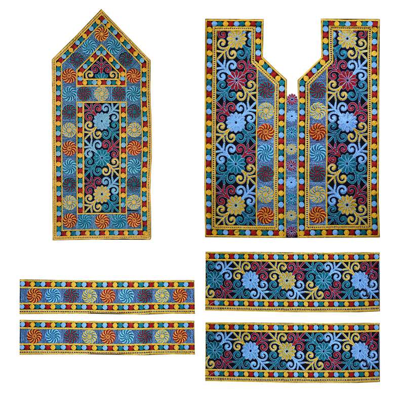  پارچه سوزن دوزی مدل GLD-3026 مجموعه 6 عددی