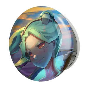 آینه جیبی خندالو طرح ربکا انیمه سایبرپانک مدل تاشو کد 23978 