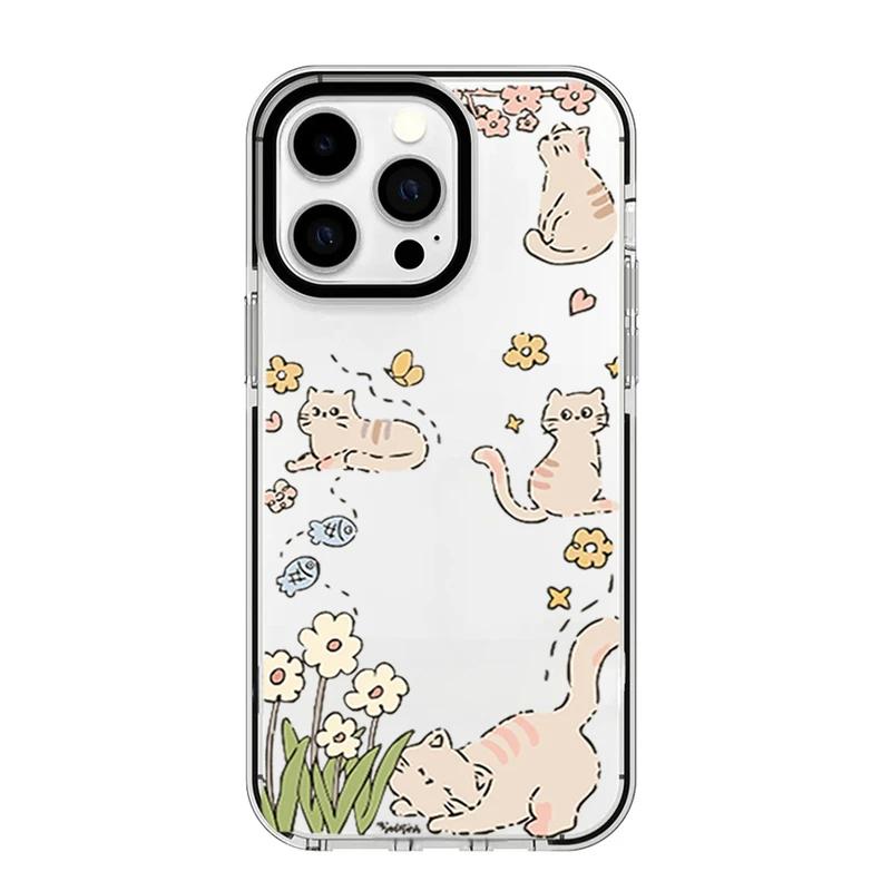 کاور طرح Cat & Flowers مناسب برای گوشی موبایل اپل iPhone 12 Promax