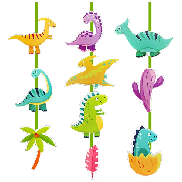 ریسه تزئینی مدل دایناسور کد DinosaurSaghfiAviz1 مجموعه 10 عددی
