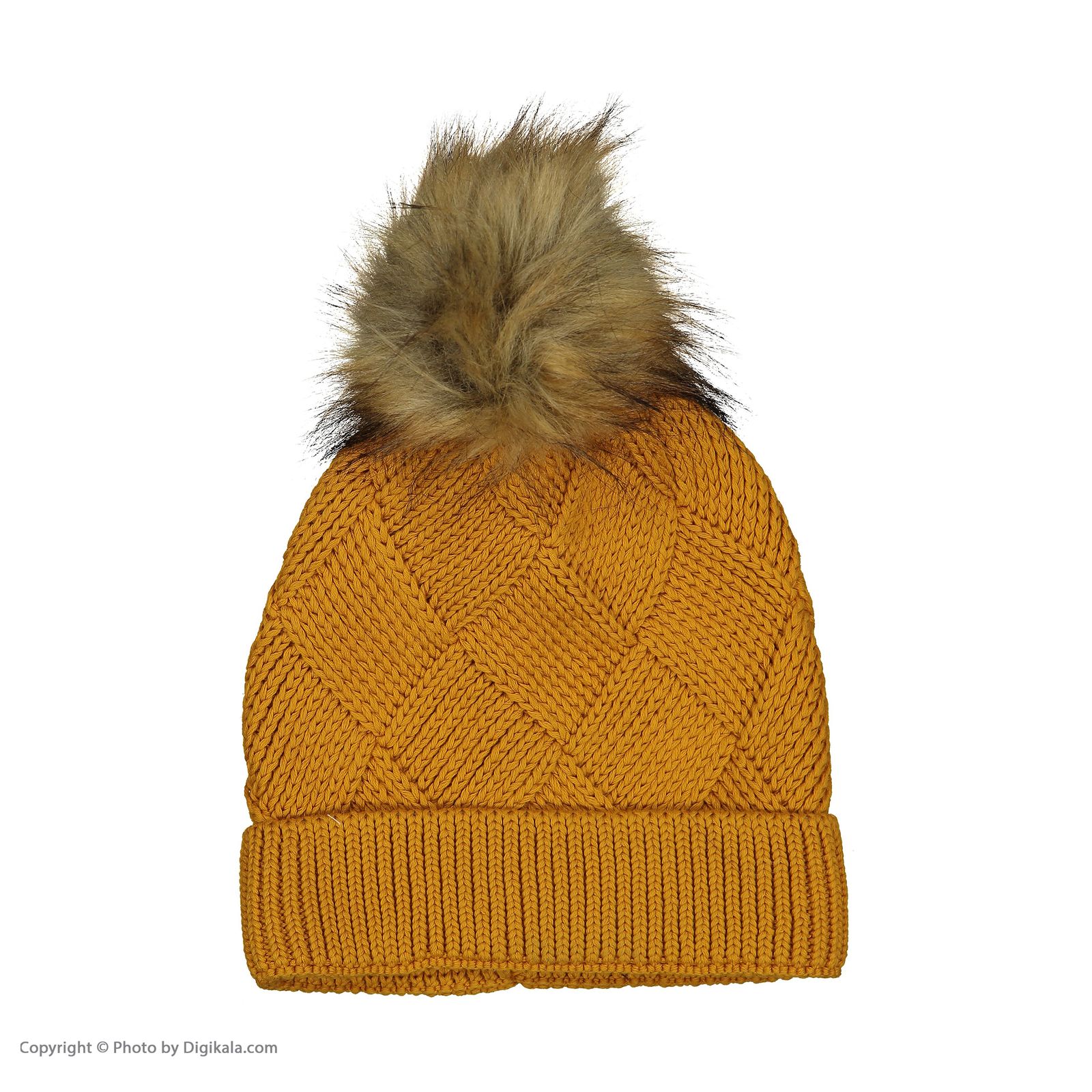 ست کلاه و شال گردن بافتنی زنانه جاستیفای مدل W0410062NA-orange -  - 3