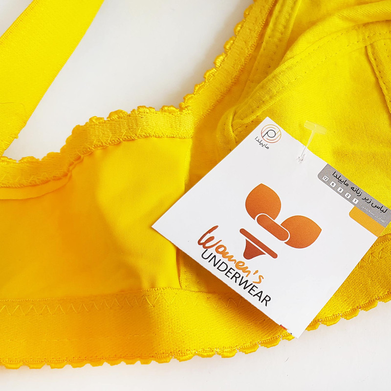 سوتین زنانه ماییلدا مدل بدون فنر کد 5038 رنگ زرد