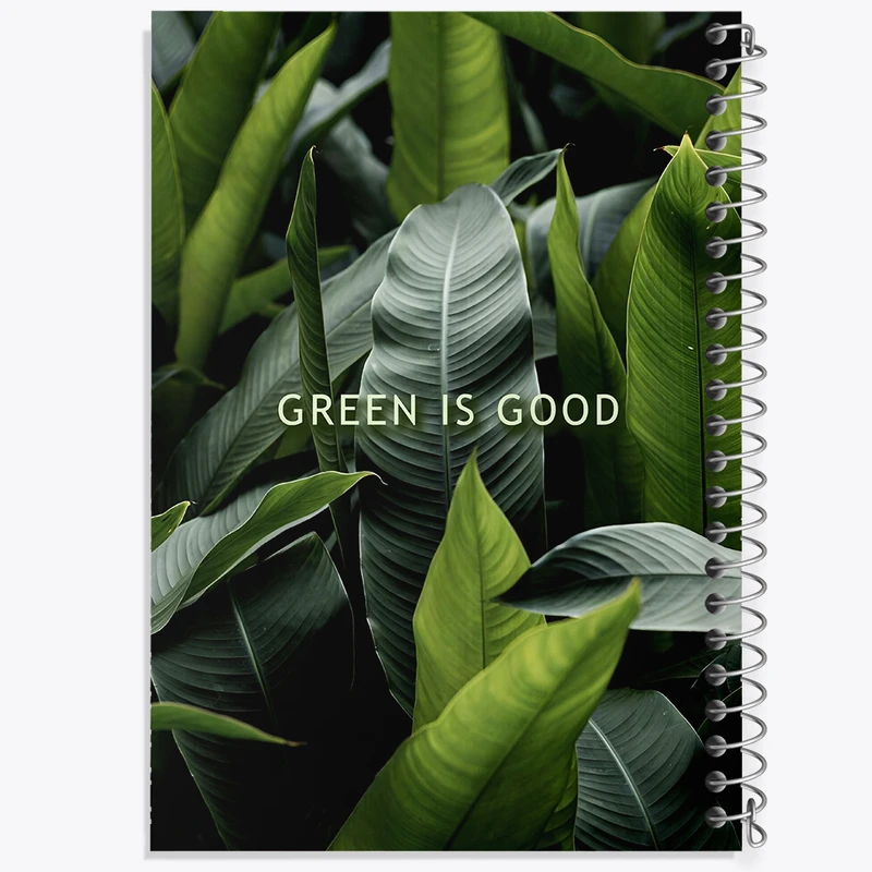دفتر مشق 100 برگ خندالو طرح Green Is Good کد F5660