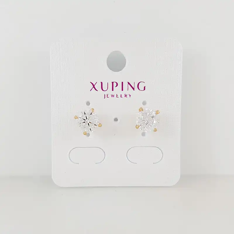 گوشواره زنانه ژوپینگ مدل تک نگین