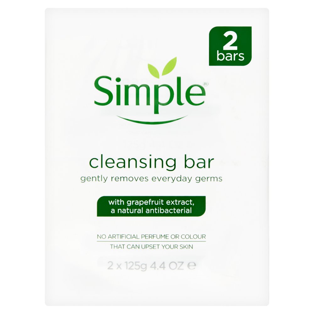 صابون شستشو سیمپل مدل Cleansing bar وزن 125 گرم بسته 2 عددی