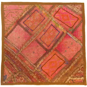 رومیزی سوزن دوزی مدل چهل تیکه عسلی کد KOH34