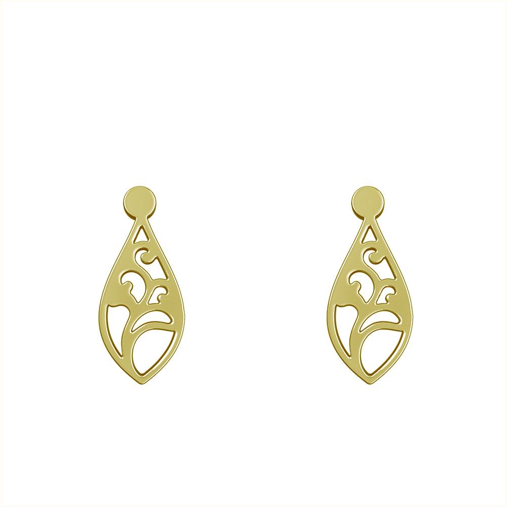 گوشواره طلا 18 عیار زنانه مدوپد مدل هندسی کد GA1-12248 -  - 2