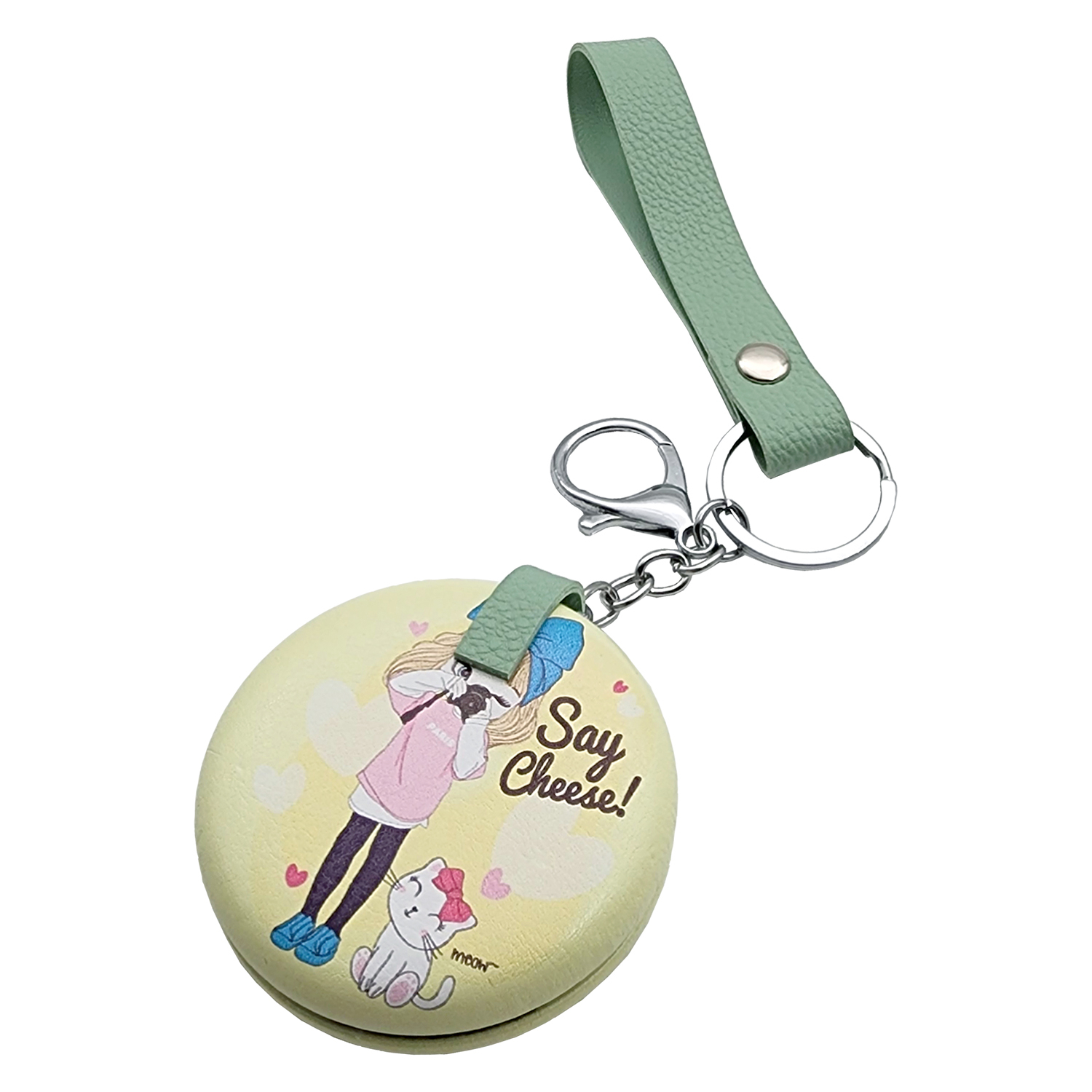 آینه جیبی مدل دختر و گربه کد ZJ-MR34-11