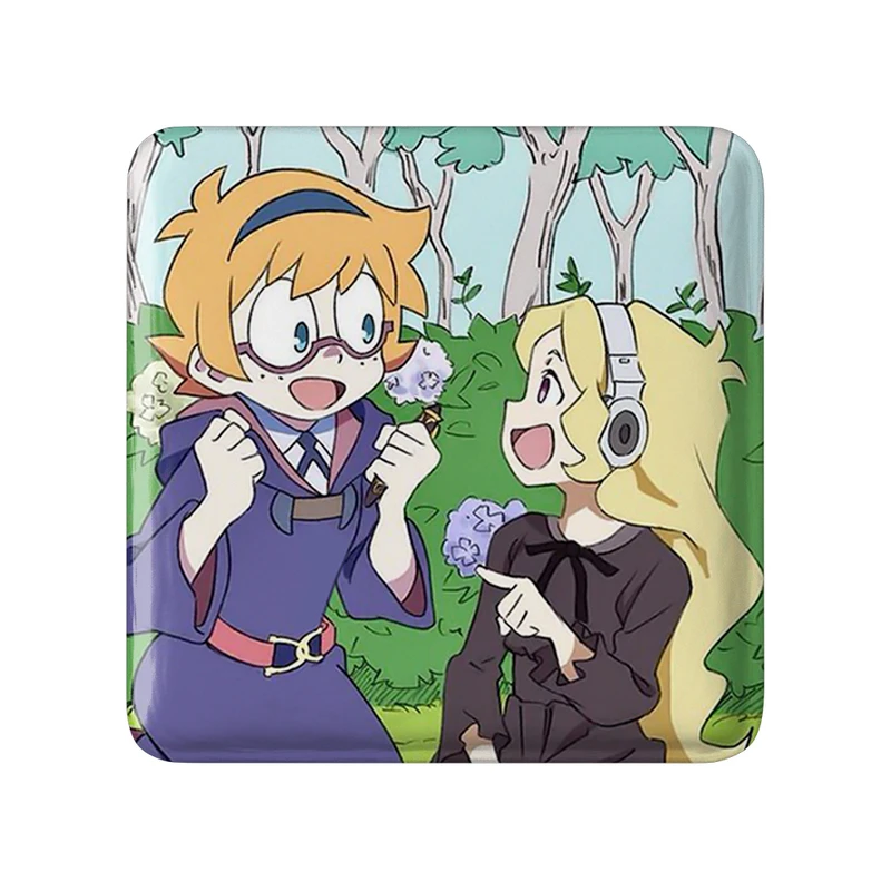 مگنت خندالو طرح جانسون انیمه جادوگران کوچک Little Witch Academia  مدل مربعی کد 22922