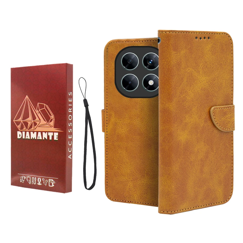 کیف کلاسوری دیامانته مدل Mortand Ros مناسب برای گوشی موبایل شیائومی Redmi Note 15 4G به همراه بندآویز