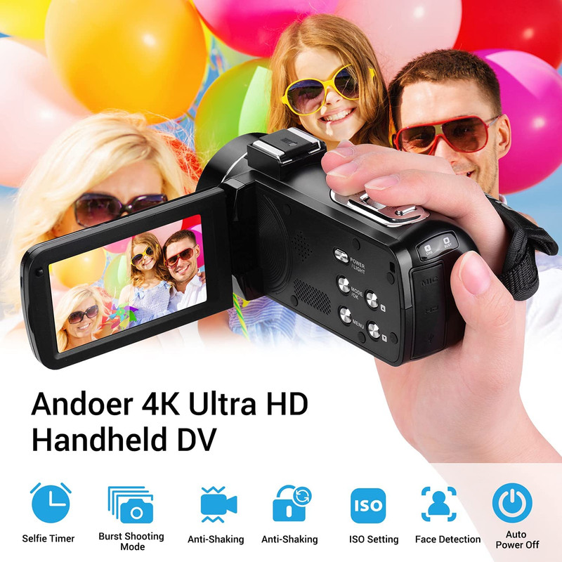 دوربین فیلم برداری اندیر مدل DV 4K Ultra HD 2