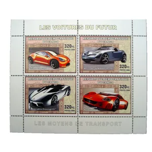 تمبر یادگاری مدل ماشین اسپرت کد bc-1714 مجموعه 4 عددی