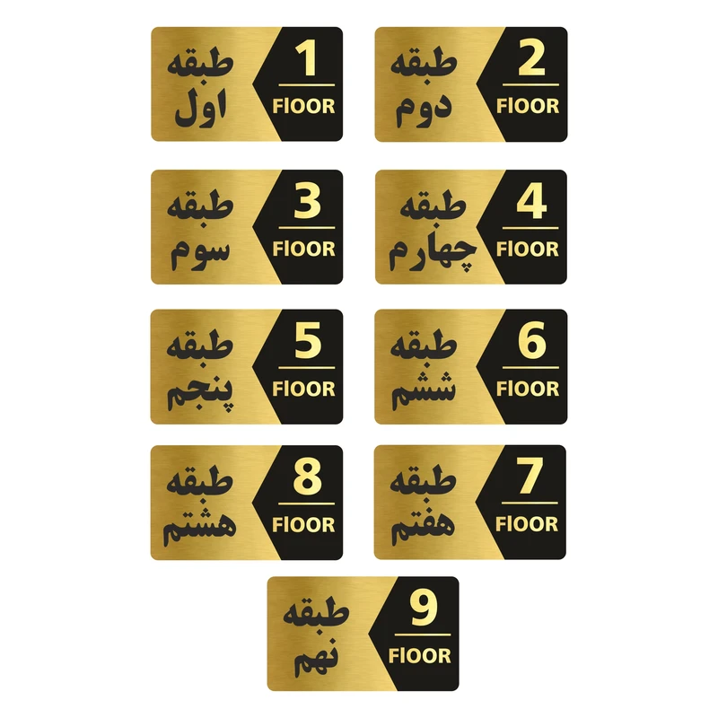 تابلو راهنما طرح طبقات مدل GNG709 مجموعه 9 عددی
