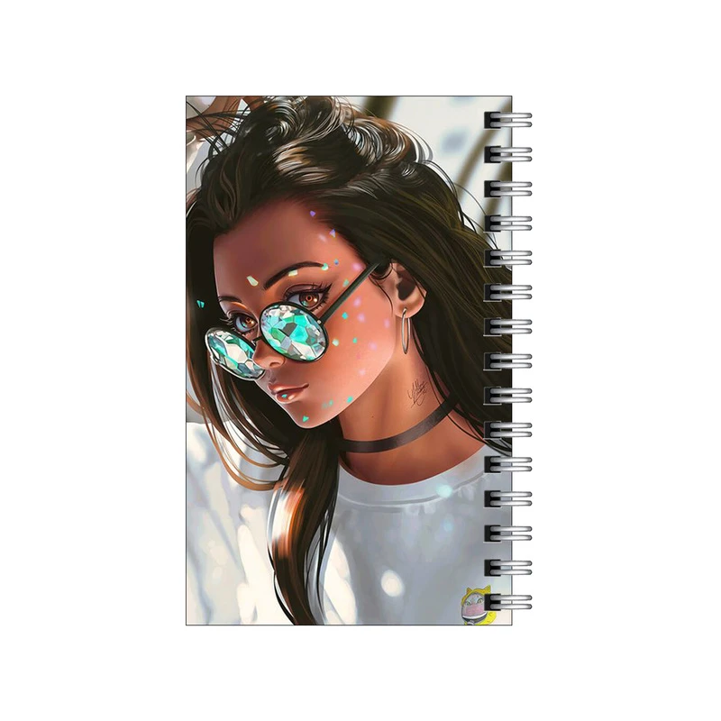 دفترچه یادداشت مدل to do list طرح دختر و عینک  آفتابی کد 4612939