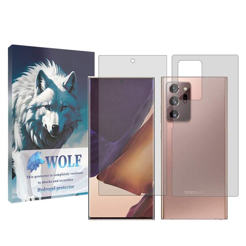 محافظ صفحه نمایش شفاف ولف مدل Tough مناسب برای گوشی موبایل سامسونگ  Galaxy Note 20 Ultra به همراه محافظ پشت گوشی