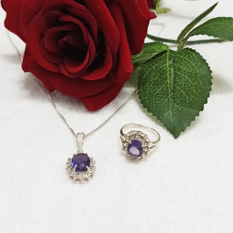 نیم ست نقره زنانه سلین کالا مدل آماتیس کد ce