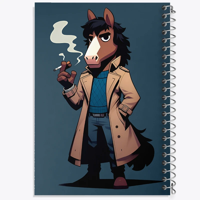 دفتر ژورنال نویسی 50 برگ خندالو مدل نقطه ای طرح اسب کارآگاه کد F8023