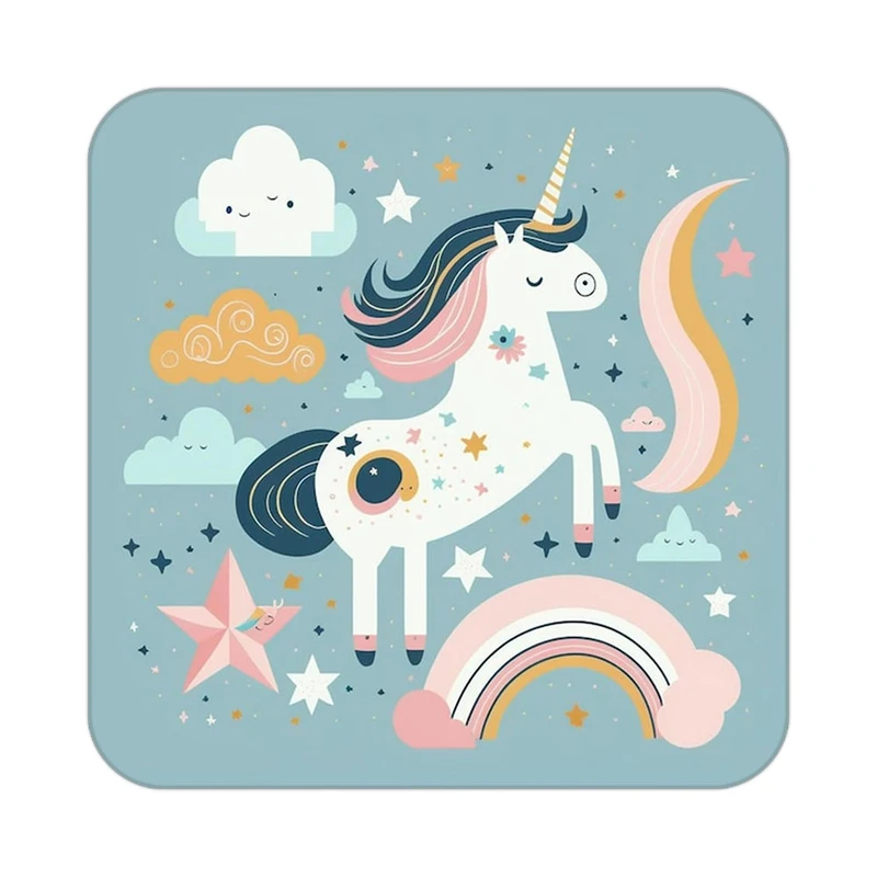 زیر لیوانی کاکتی طرح اسب تک شاخ و یونیکورن مدل mp29954