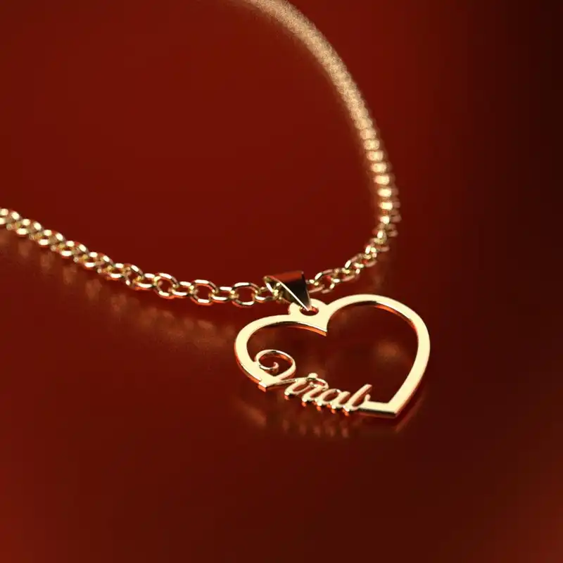 گردنبند طلا 18 عیار زنانه مدوپد مدل اسم ویراب virab کد GBB11196 به همراه باکس گل رز جاویدان