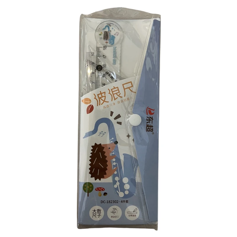 ست خط کش مدل جوجه تیغی بسته 4 عددی