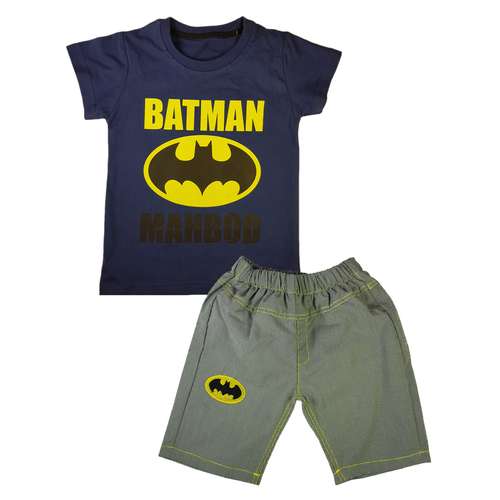 ست تی شرت و شلوارک پسرانه مدل اسپایدرمن کد 01B