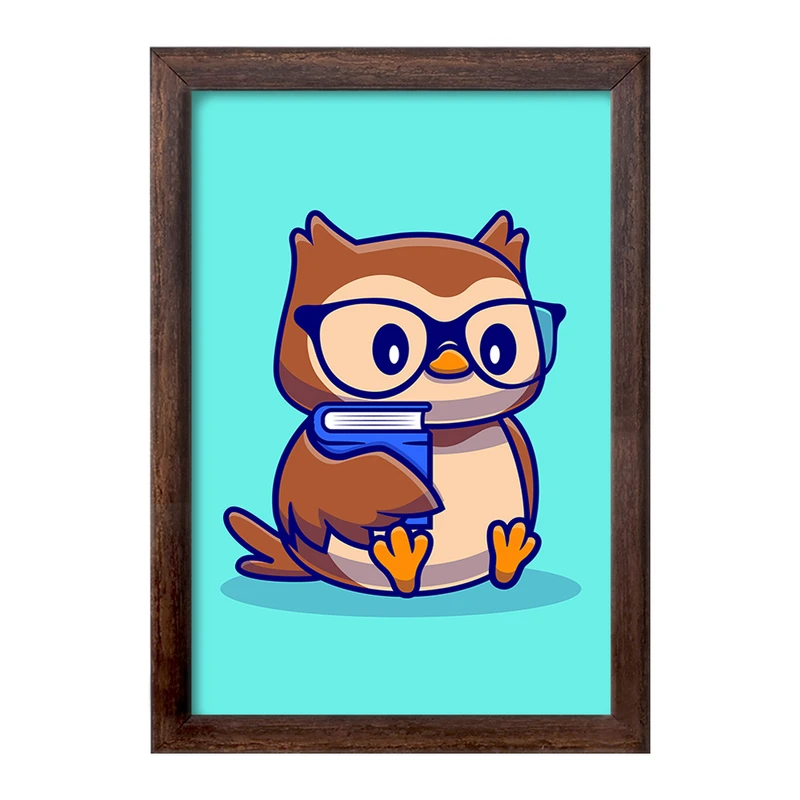 تابلو خندالو طرح حیوانات بامزه جغد کد 25400