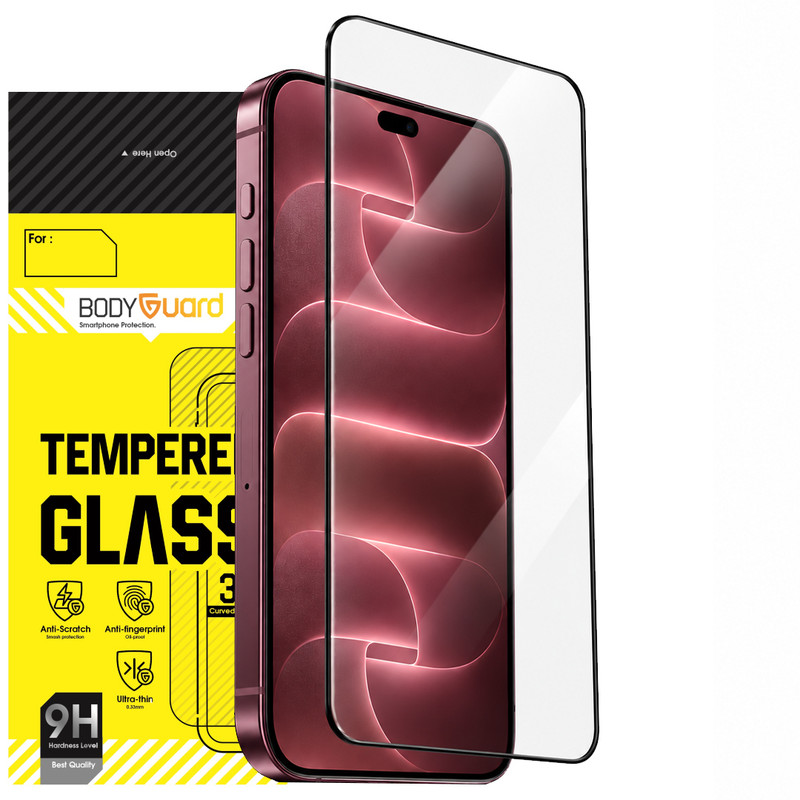 محافظ صفحه نمایش شیشه ای بادیگارد مدل FIP مناسب برای گوشی موبایل اپل iPhone 18 Pro 