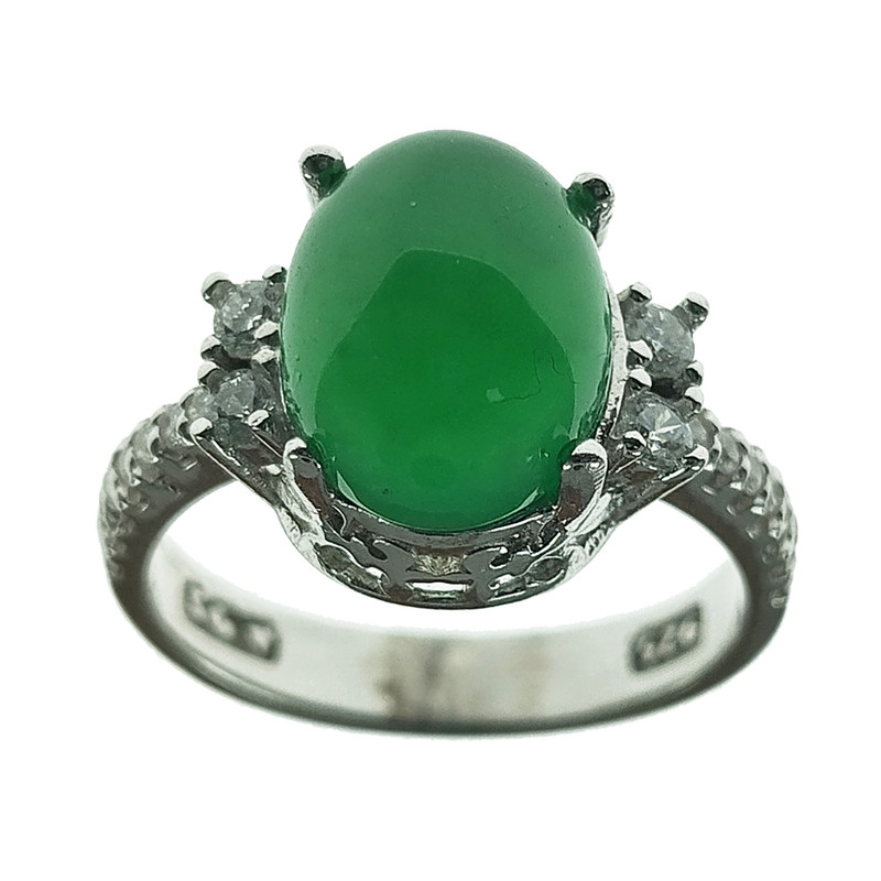 انگشتر نقره زنانه سلین کالا مدل عقیق یشم کد 59 انگشتر نقره زنانه سلین کالا مدل عقیق یشم کد 59